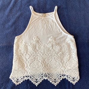 NWOT White Lacey Sleeveless top!